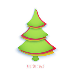 Merry Christmas greeting card design. Vector illustration