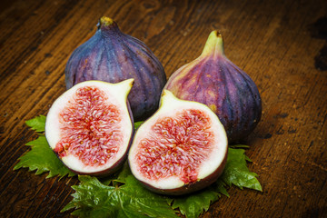 figs on a wooden background