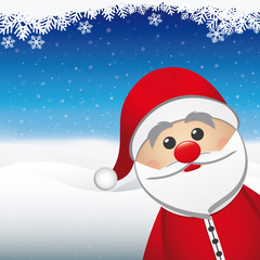 santa claus winter snow landscape