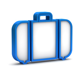 blue baggage icon on a white background