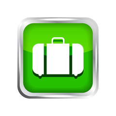 green baggage icon on a white background
