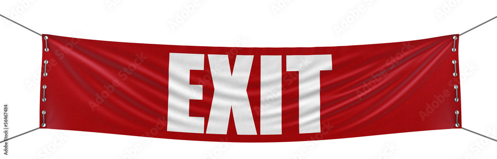 Poster exit banner (clipping path included)