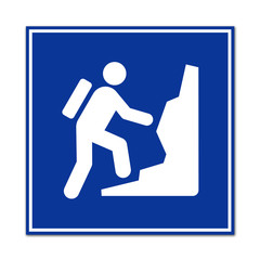 Cartel simbolo montañismo