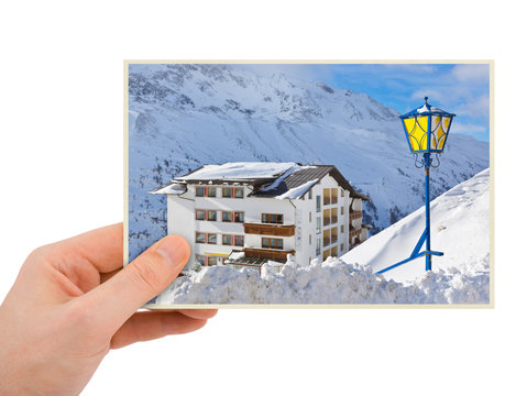 Mountains ski resort (Austria) photography in hand