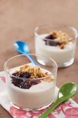 Yoghurt with berry jam