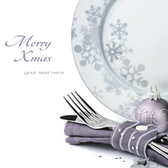 Christmas menu concept isolated over white