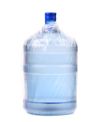 Naklejka premium Bottle for cooler in plastic packet.