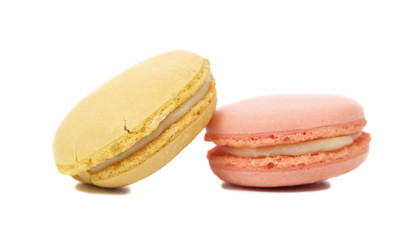 Two various macaron cakes.