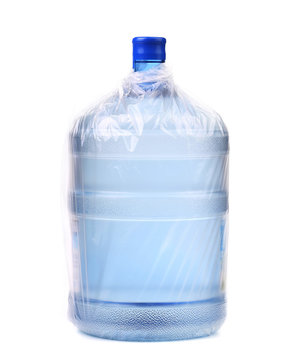 Bottle for cooler in plastic packet.