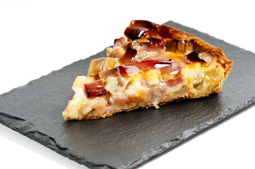 Portion tarte rhubarbe