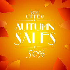 Autumn sales vector background