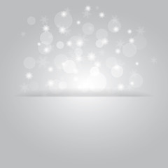 Glowing shiny christmas background with snowflakes.