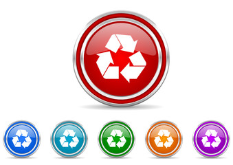 recycling icon set