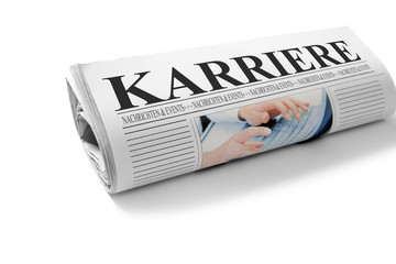 Zeitung mit Karriere
