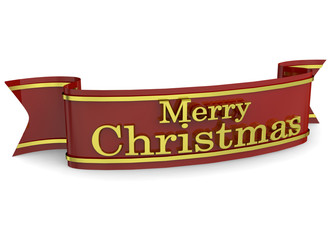 RIBBON MERRY CHRISTMAS - 3D