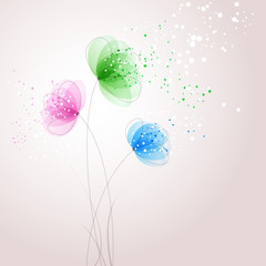 vector background with flowers