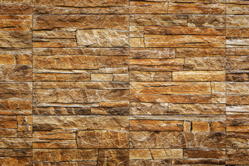 Stacked stone wall background horizontal