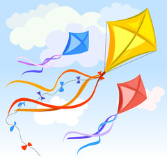 kite and clouds background