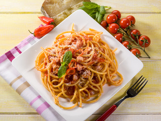 amatriciana spaghetti