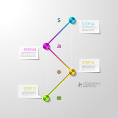 Abstract steps infographics design template