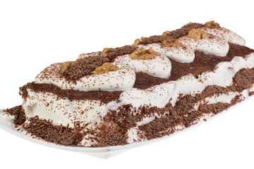 Chocolate Cake with white background
