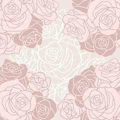 Seamless pattern with flowers roses.