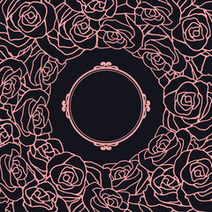 Seamless pattern with flowers roses.