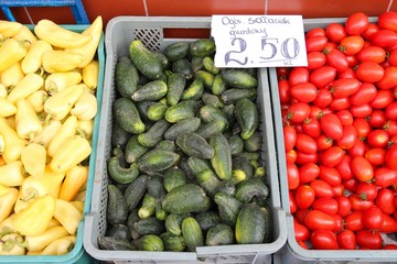 Vegetable market in Poland