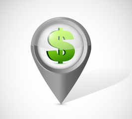 dollar currency pointer illustration design
