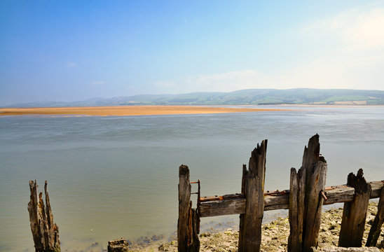 Wooden posts near Millom