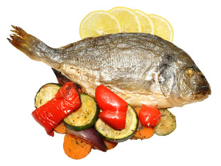 Baked Fish And Roasted Vegetables