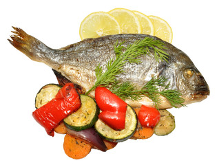 Baked Fish And Roasted Vegetables