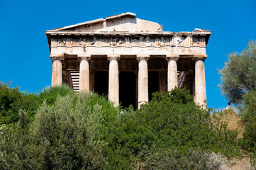 Fototapeta na wymiar Temple of Hephaestus in Athens, Greece.