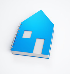 House shaped note pad