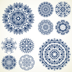 Set of ten mandalas