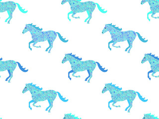 Horse seamless pattern.