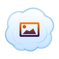 Fototapeta premium Icon on the clouds