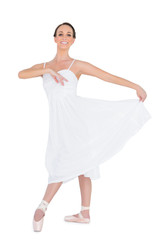 Cheerful young ballet dancer posing © lightwavemedia
