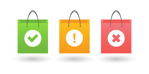 Shopping bag with icon