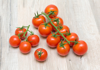 ripe cherry tomatoes close-up