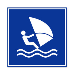 Cartel simbolo windsurf