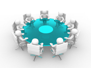 3d people - men, person at conference table