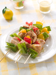 chicken and vegetable kebab