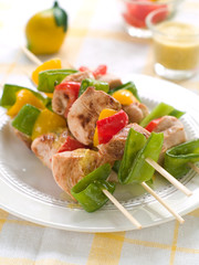 chicken and vegetable kebab