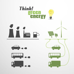 Green Energy - Eco Vector Illustration