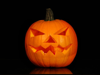 Two halloween pumpkin