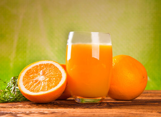 fruits juice on wood