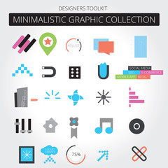 Minimalistic trendy icon set