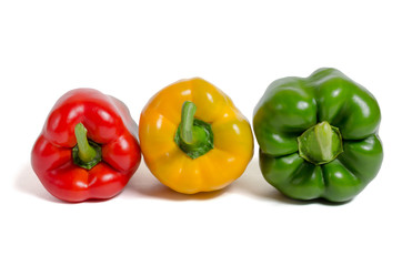 Miscellaneous colored fresh vegetables peppers
