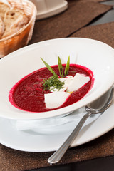 Cold beetroot soup